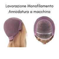 PARRUCCA CASO MONO CAPELLI VERI LUNGHI LISCI