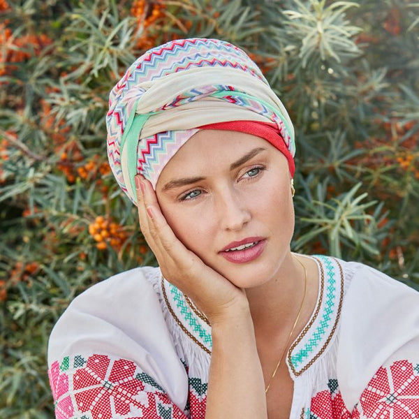 1600 HocYoga Cap 4079 Zigzag Vibes di House of Christine