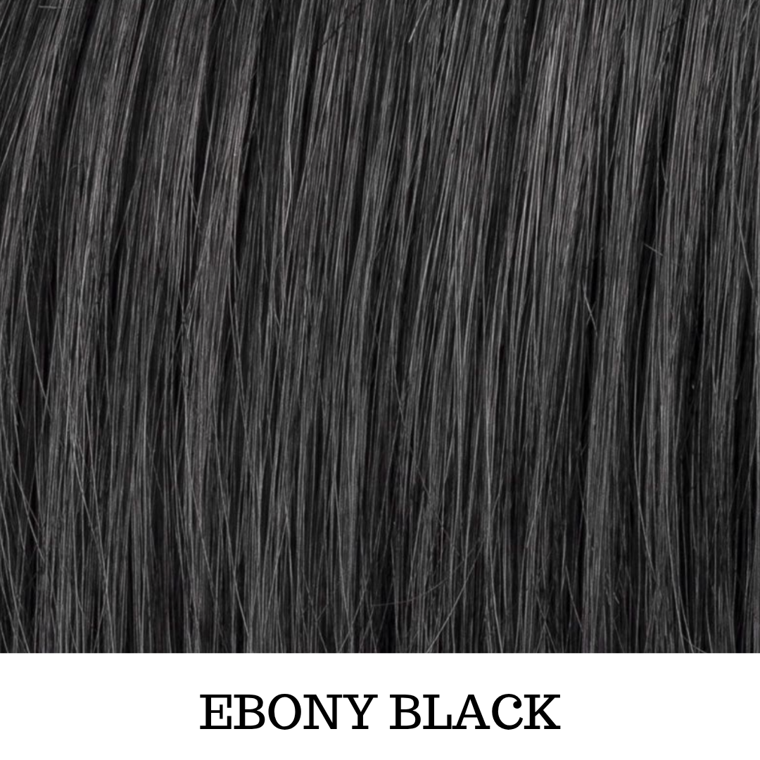 Parrucca Corta Liscia Donna 30cm - Fibra Alta Temperatura, Nero Intenso - Foto 5