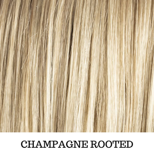 Biondo chiaro dorato Champagne rooted