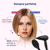 PARRUCCA SING MONO PART CAPELLI MEDI LISCI IN FIBRA TERMORESISTENTE