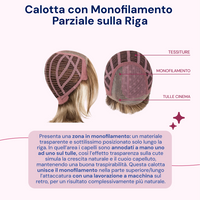 PARRUCCA LIA MONO PART II CAPELLI MEDI LISCI IN FIBRA TERMORESISTENTE