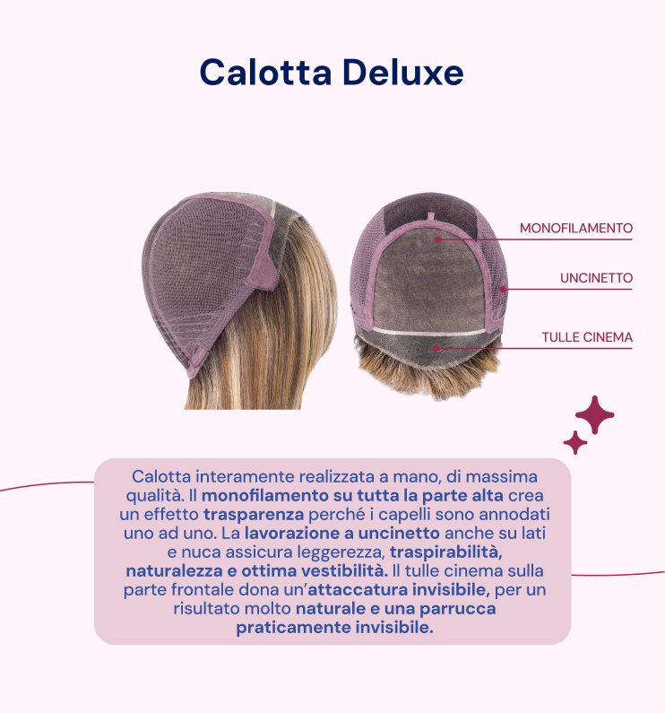 PARRUCCA SUPREME PLUS DELUXE CAPELLI VERI MEDI LISCI