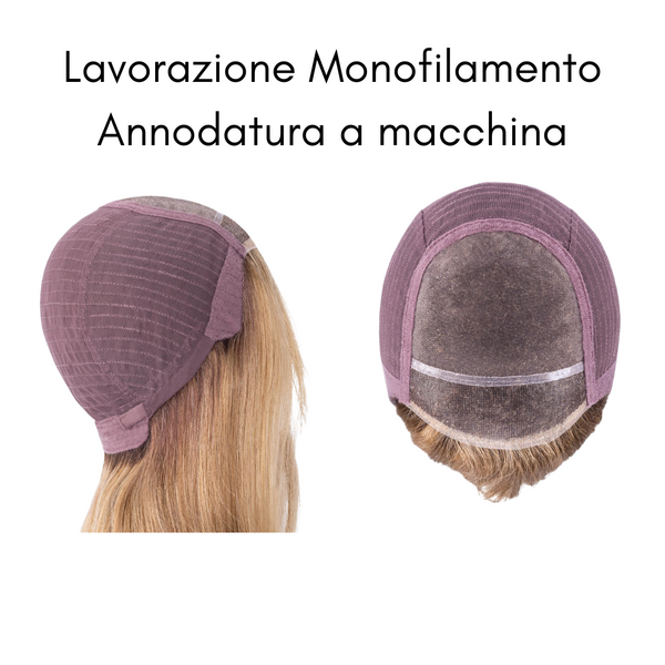 PARRUCCA CASO MONO CAPELLI VERI LUNGHI LISCI