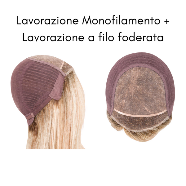PARRUCCA GEMMA MONO CAPELLI VERI LUNGHI