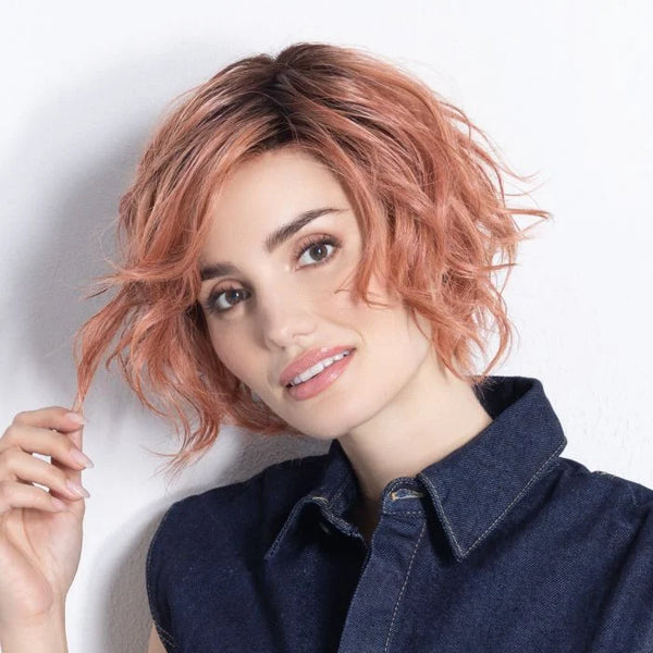 PARRUCCA COOKIE MONO PART CAPELLI CORTI MOSSI IN FIBRA TERMORESISTENTE